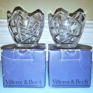 NEW $44 Villeroy Boch Crystal Candle Holders